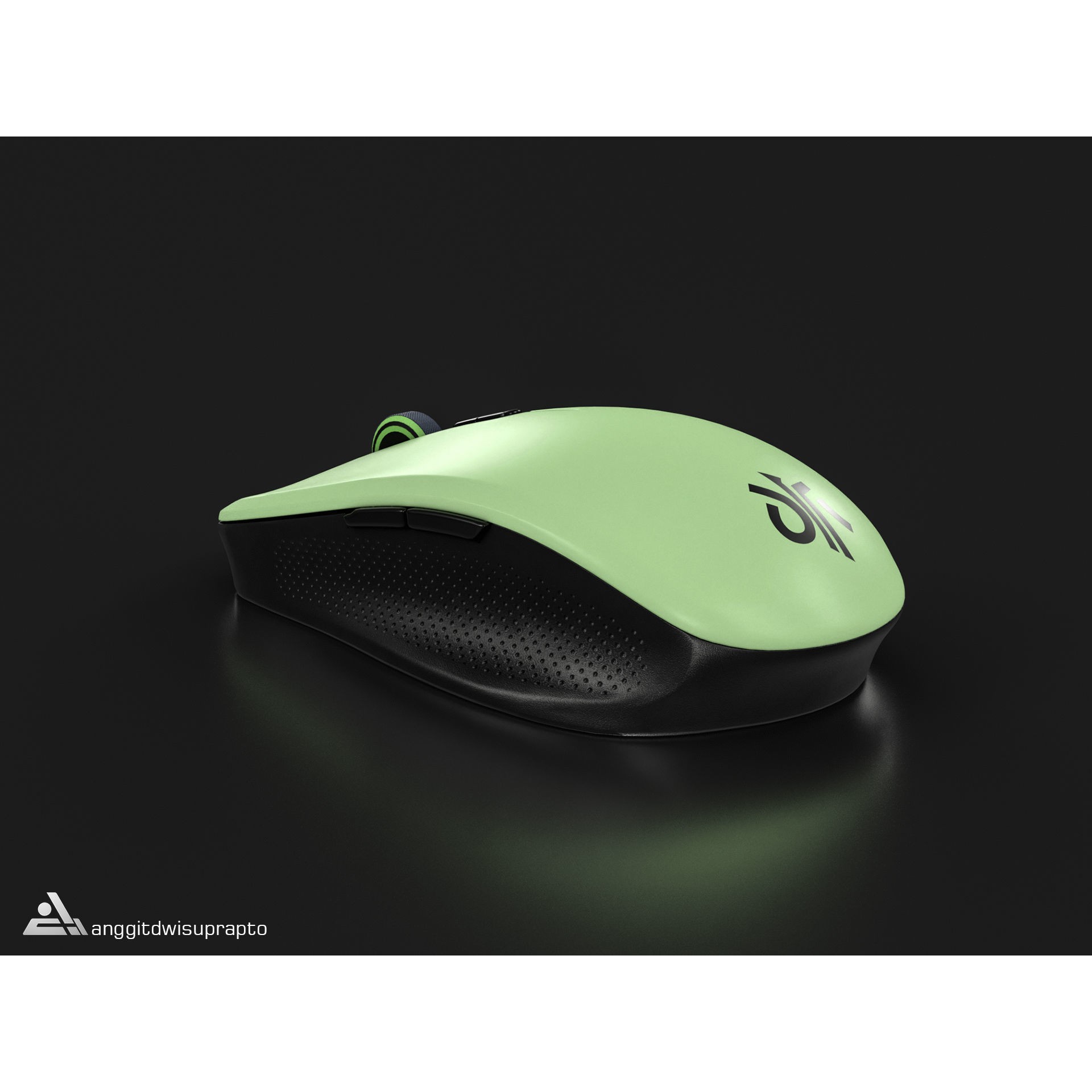 Wireless Mouse - Low-Poly Game-Ready 3D Model - View 6