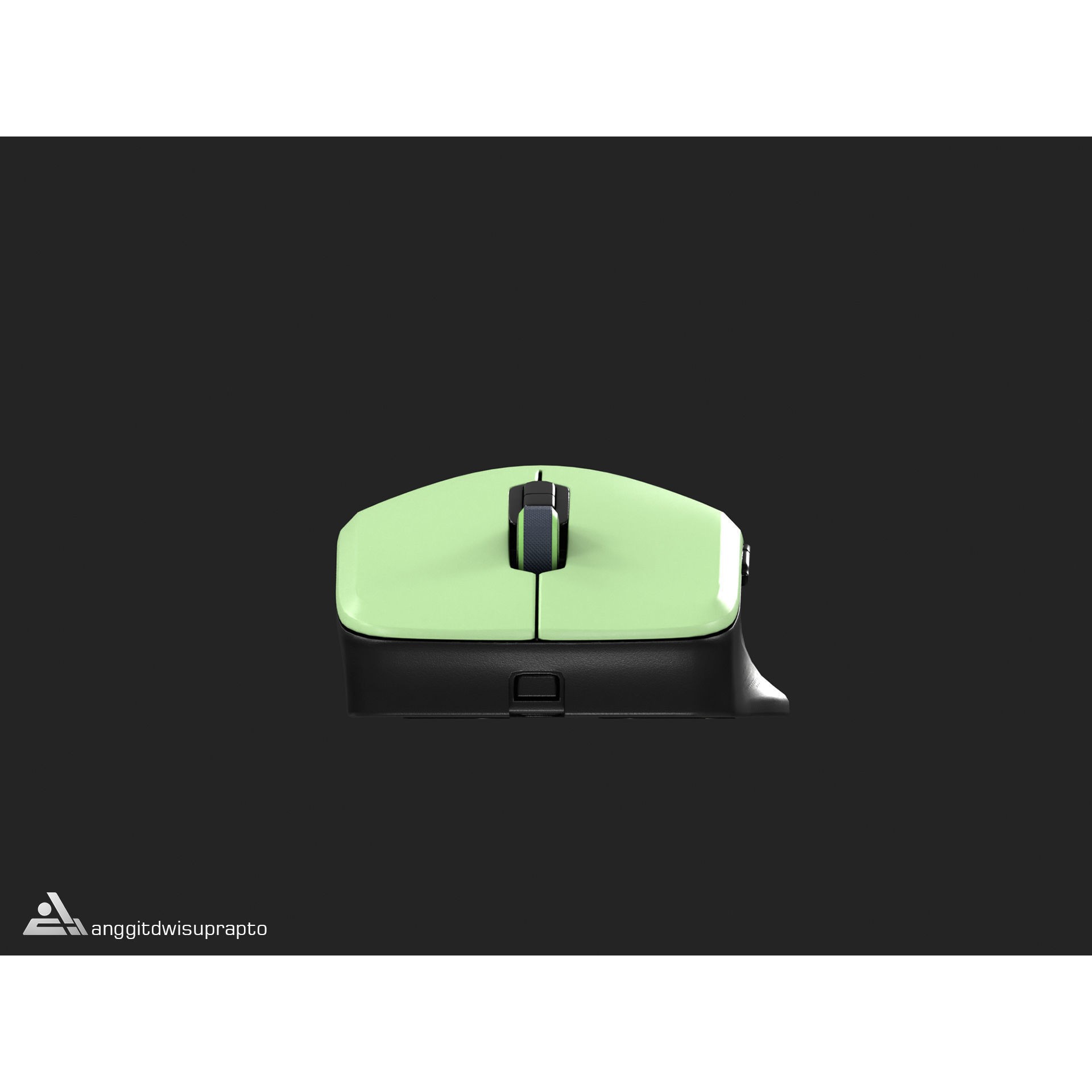Wireless Mouse - Low-Poly Game-Ready 3D Model - View 9