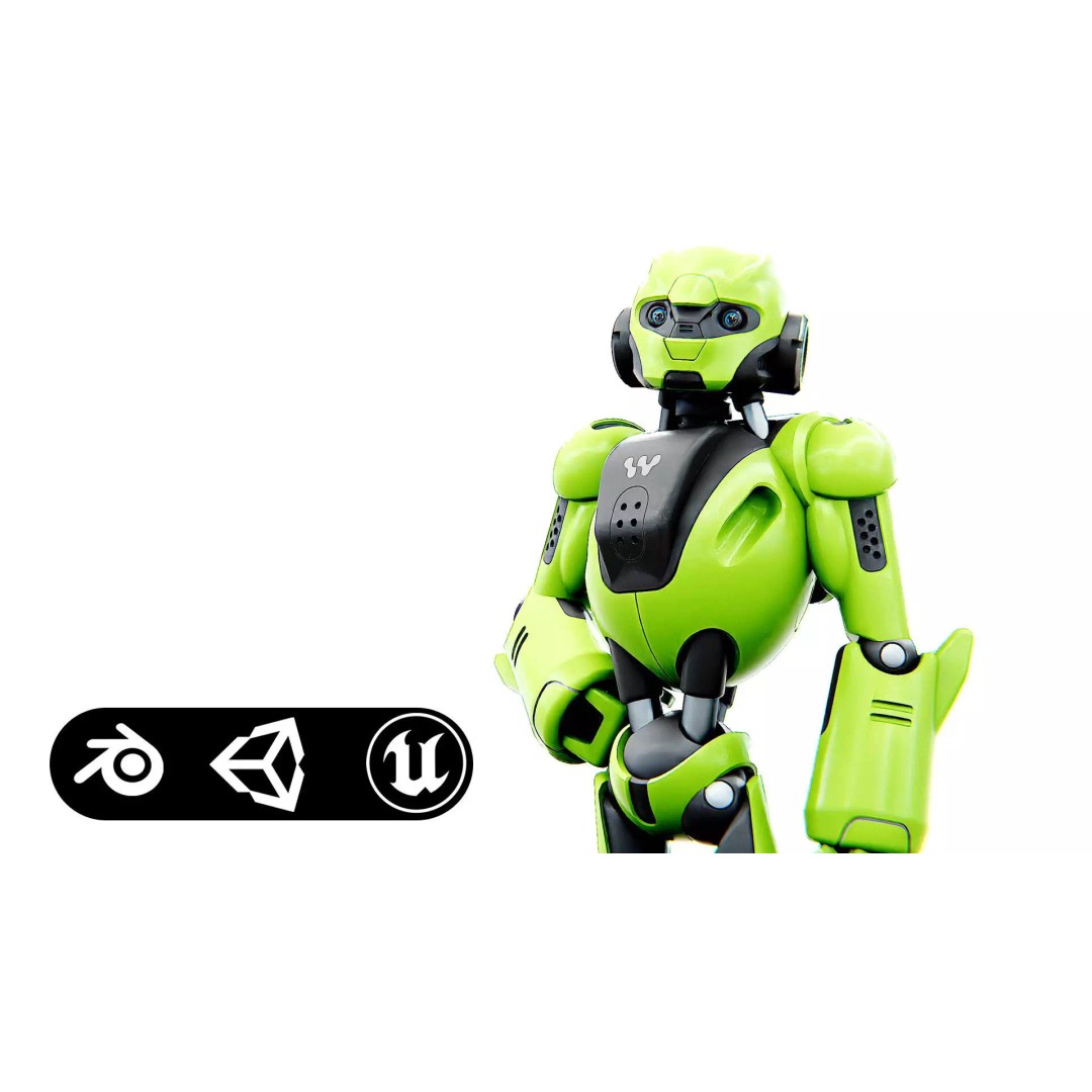ANDROID KOSMO-C 3D Model – Rigged Sci-Fi Character for Unity & Unreal - View 2
