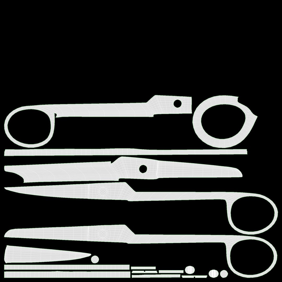 Operating Scissors 3D Model – High Quality PBR Surgical Instrument