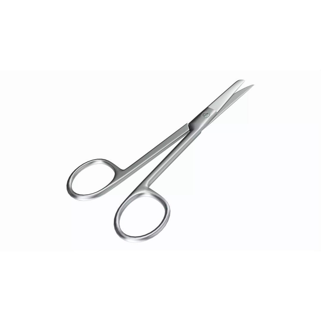 Operating Scissors 3D Model – High Quality PBR Surgical Instrument - View 2