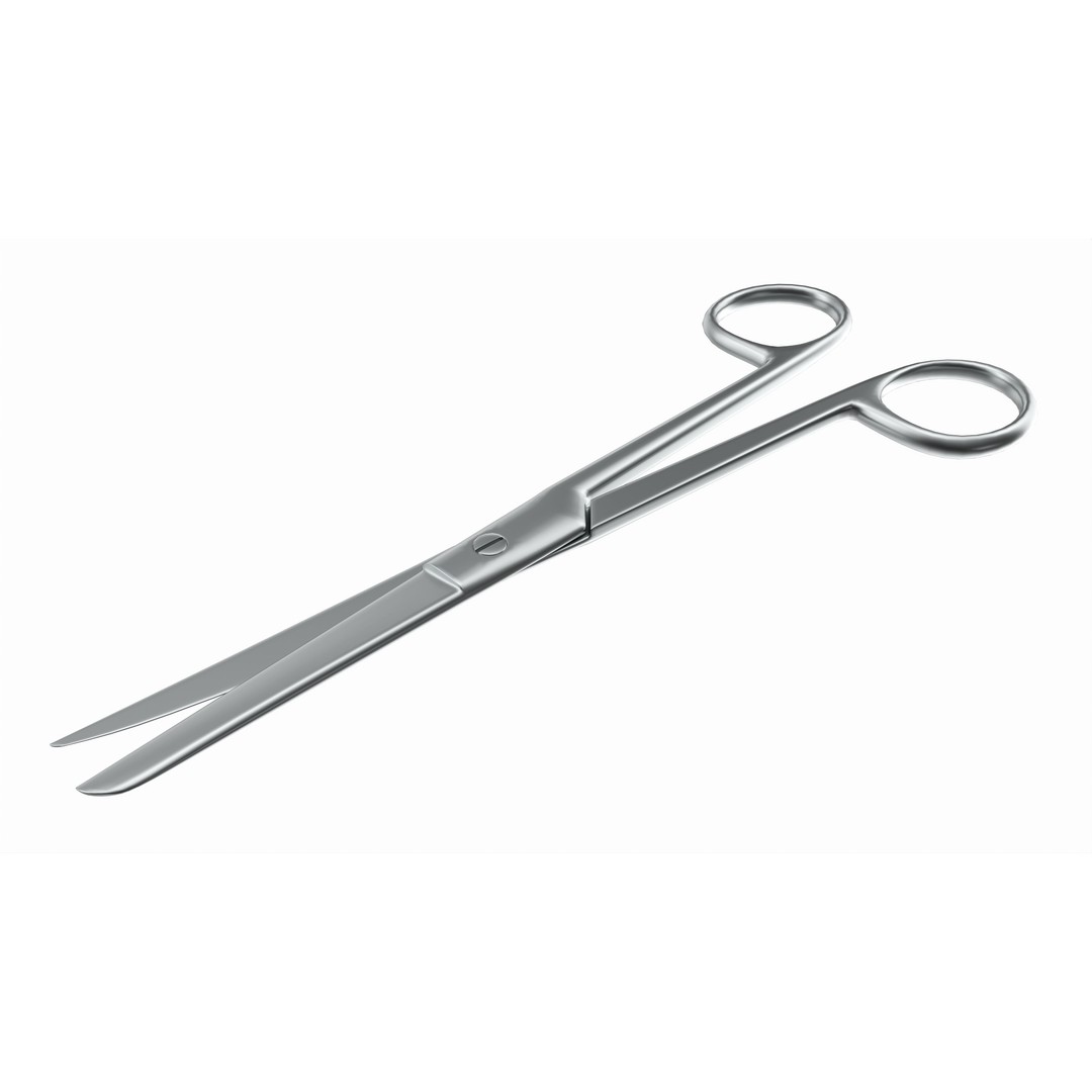 Operating Scissors 3D Model – High Quality PBR Surgical Instrument - View 4
