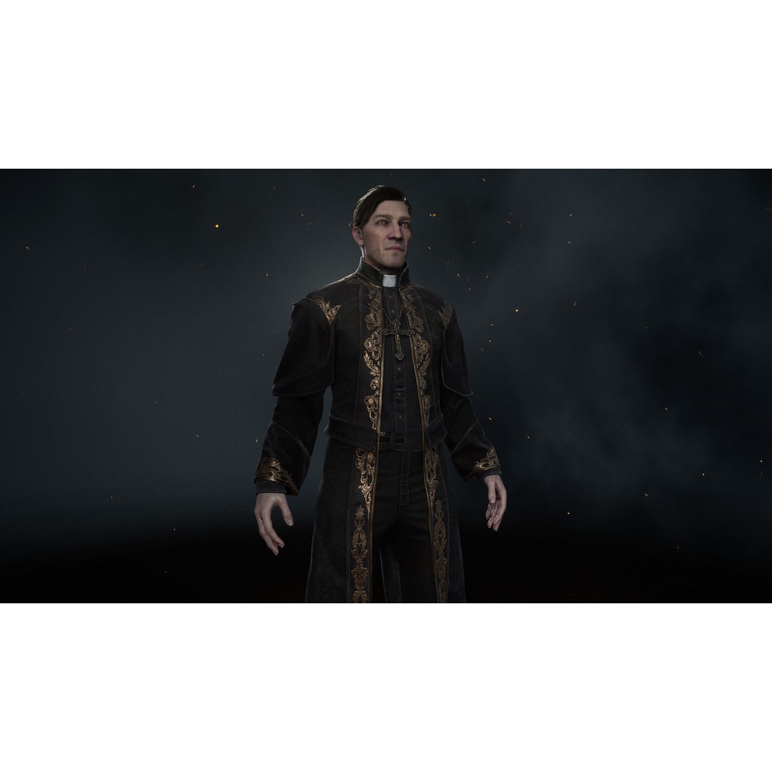 Catholic Priest Low-Poly 3D Model – Rigged Game Asset, FBX, PBR - View 3