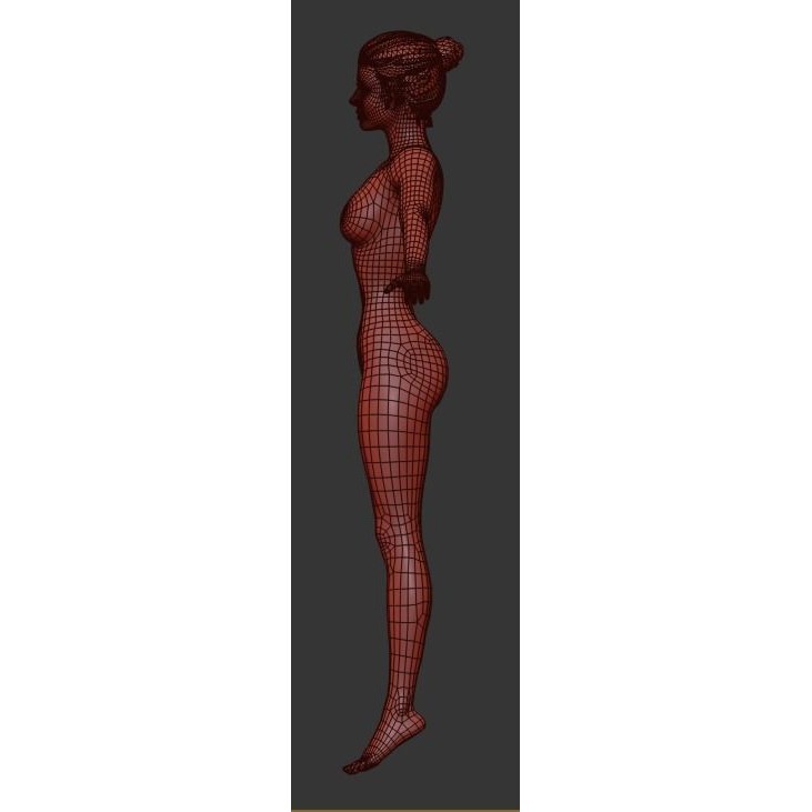 Ballet Dancer 3D Model – Low Poly Game-Ready Character, FBX/OBJ - View 10