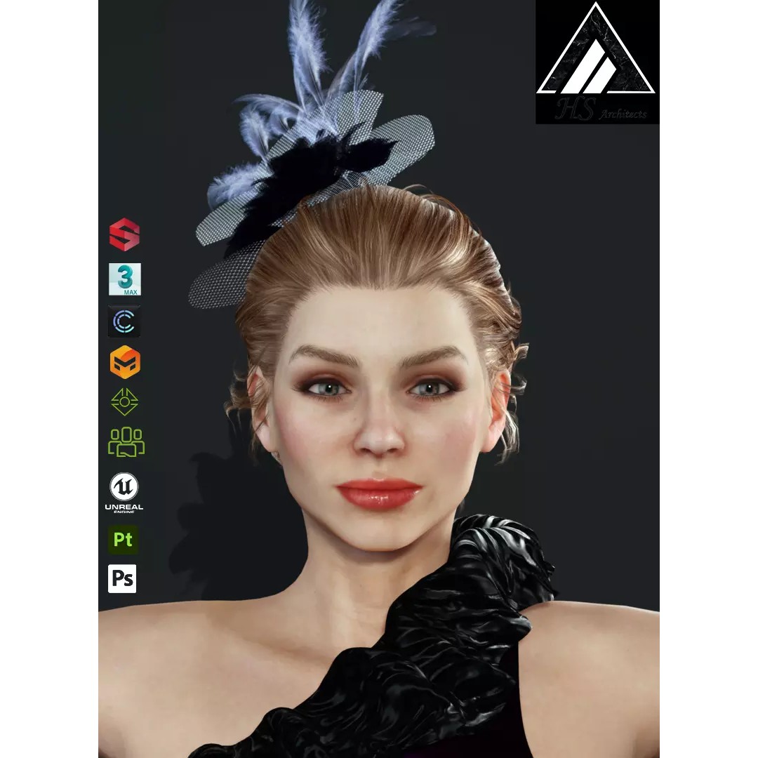 Ballet Dancer 3D Model – Low Poly Game-Ready Character, FBX/OBJ - View 2