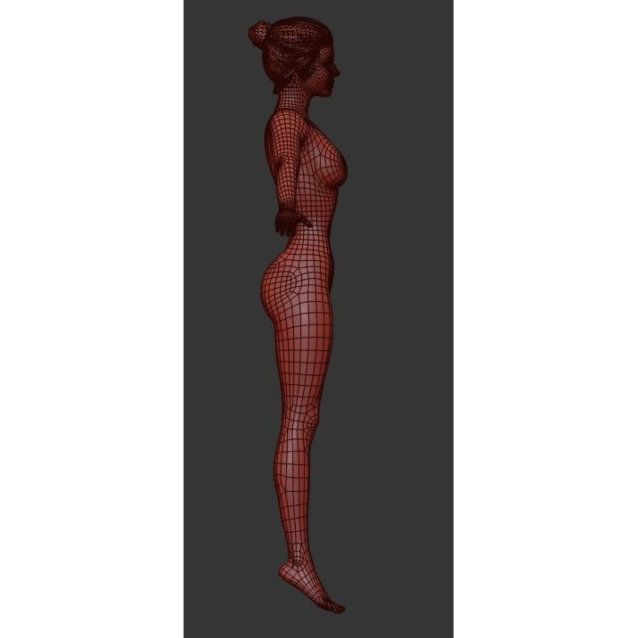Ballet Dancer 3D Model – Low Poly Game-Ready Character, FBX/OBJ - View 9