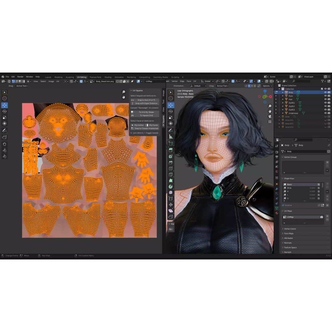 Female Mage 3D Model – Low Poly RPG Character, Rigged FBX - View 20