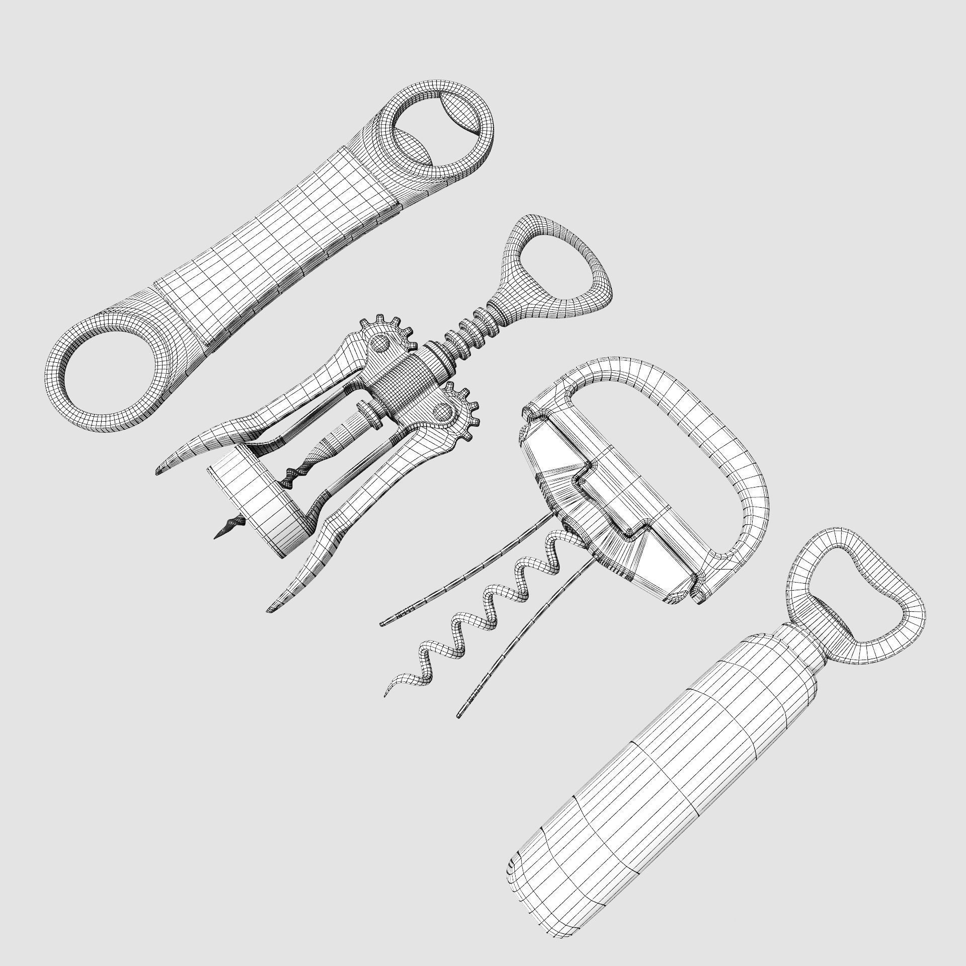 Bartender Tools Set - Game-Ready 3D Model