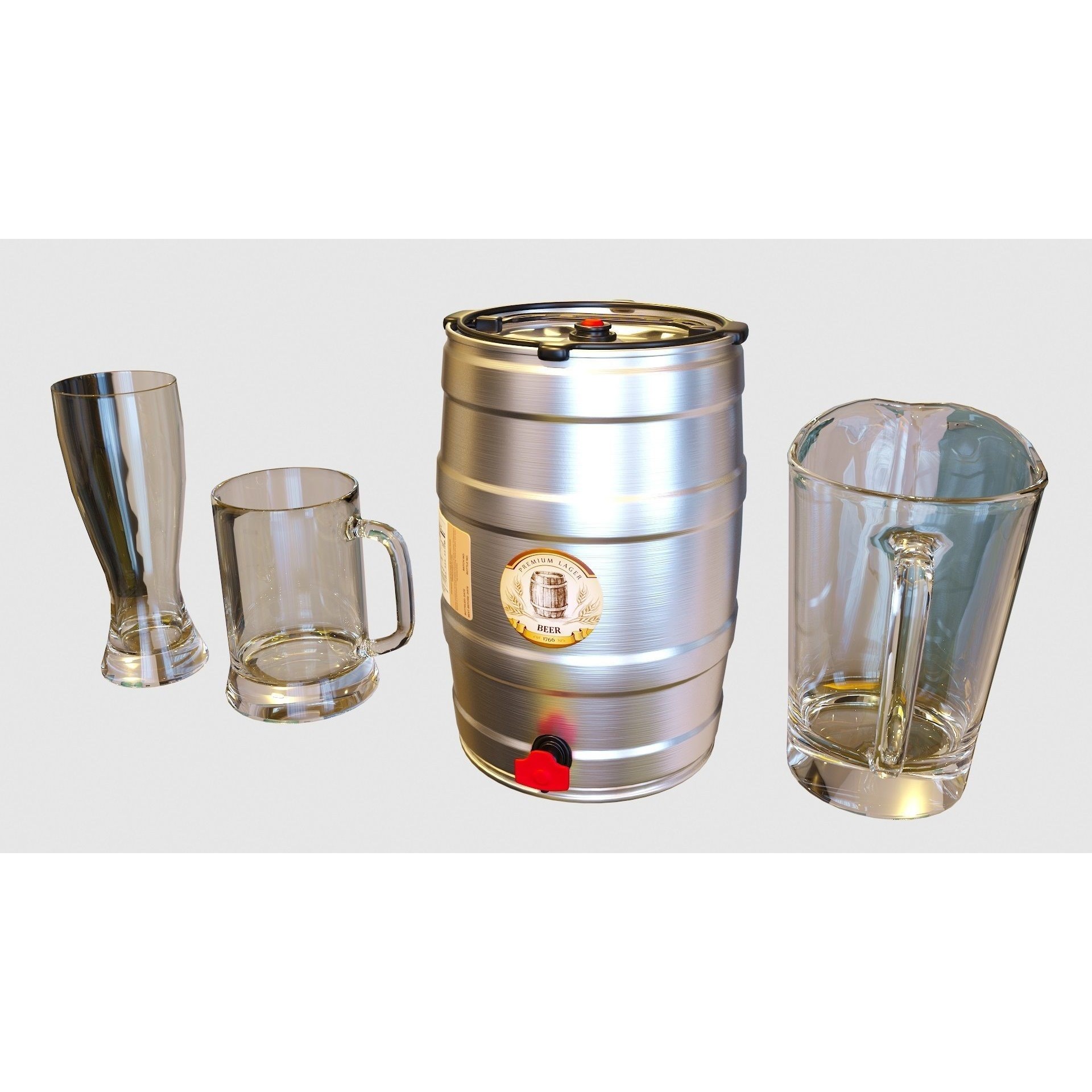 Bartender Tools Set - Game-Ready 3D Model - View 127