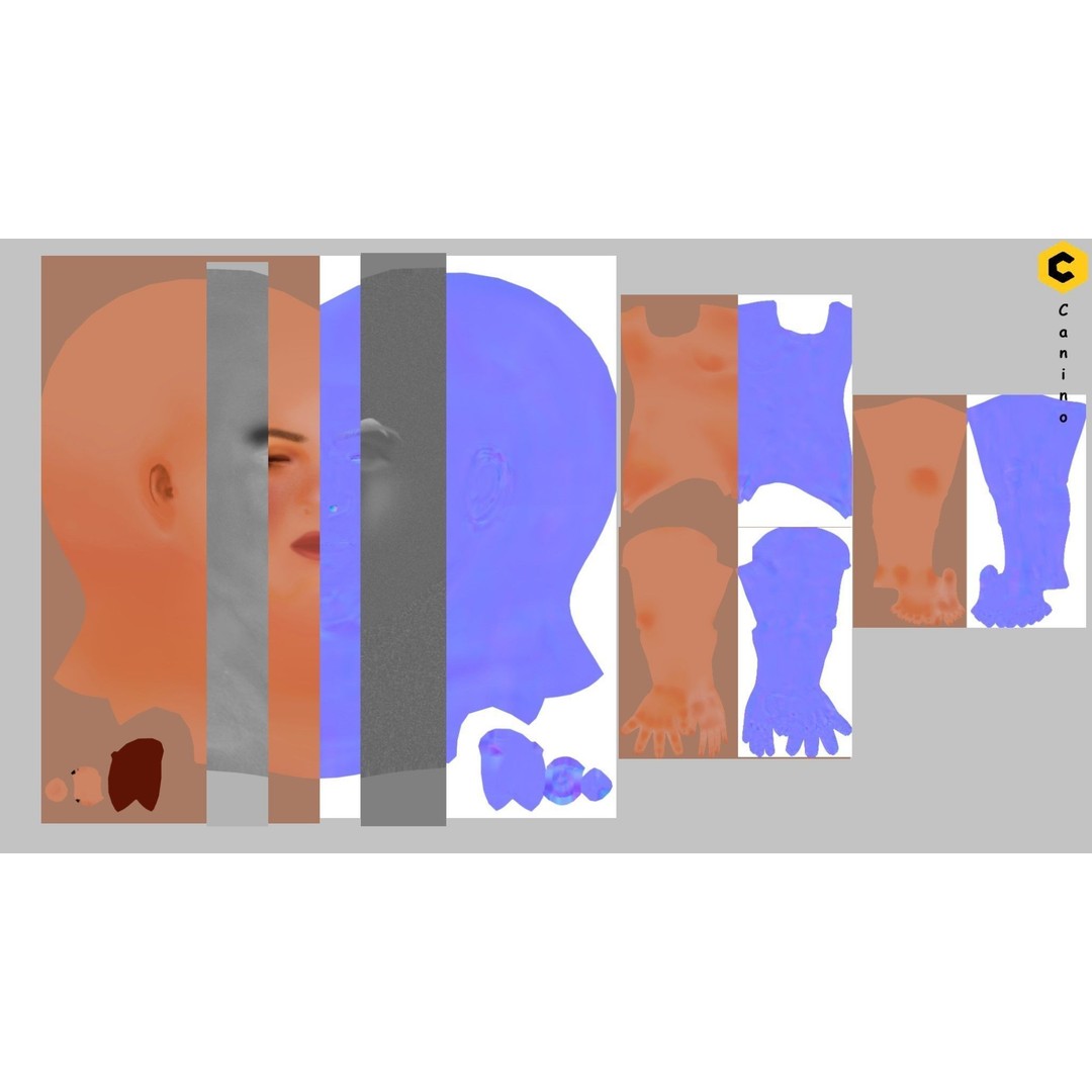 Zara Cartoon Girl 3D Model – Rigged Low-Poly Character, FBX - View 41