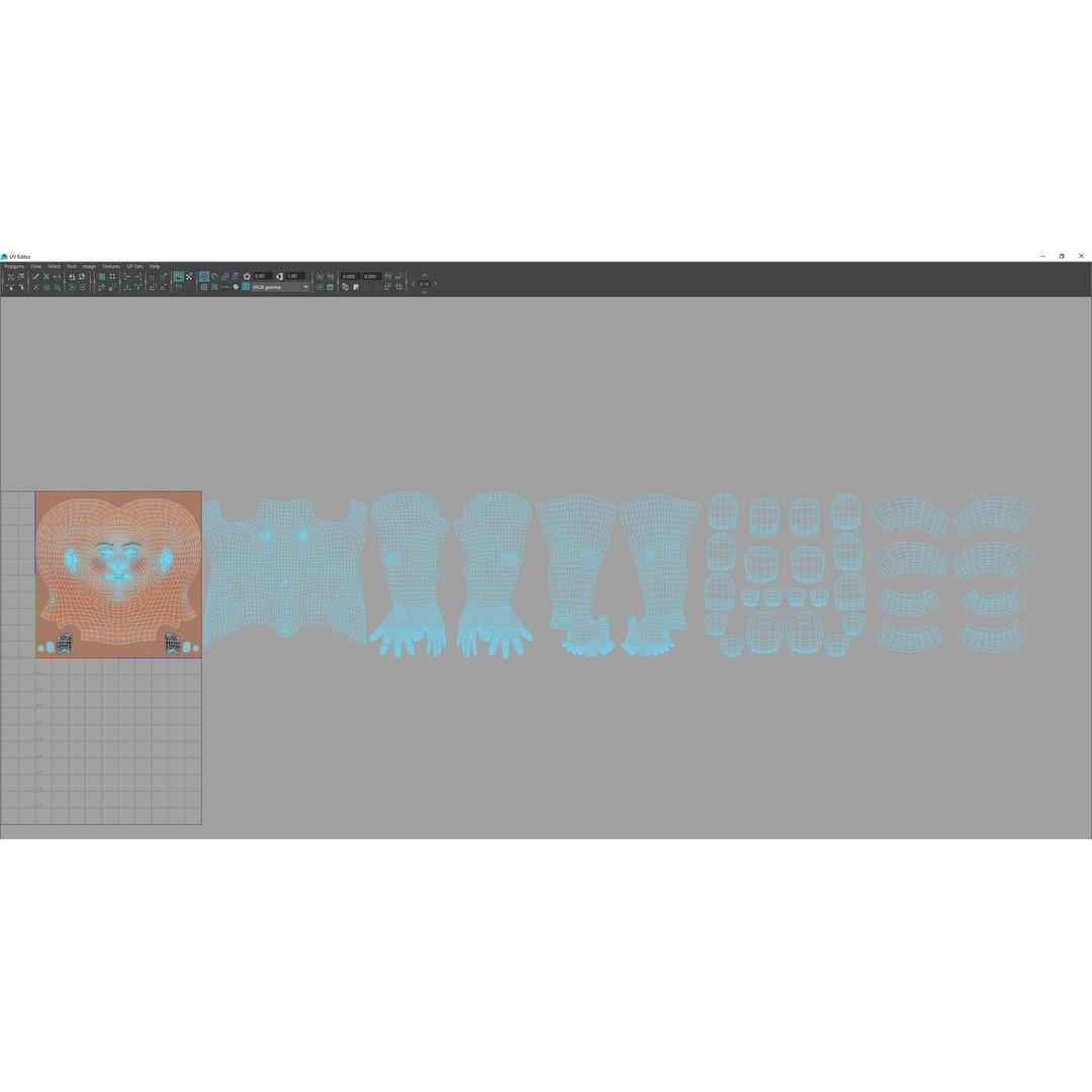 Zara Cartoon Girl 3D Model – Rigged Low-Poly Character, FBX - View 42