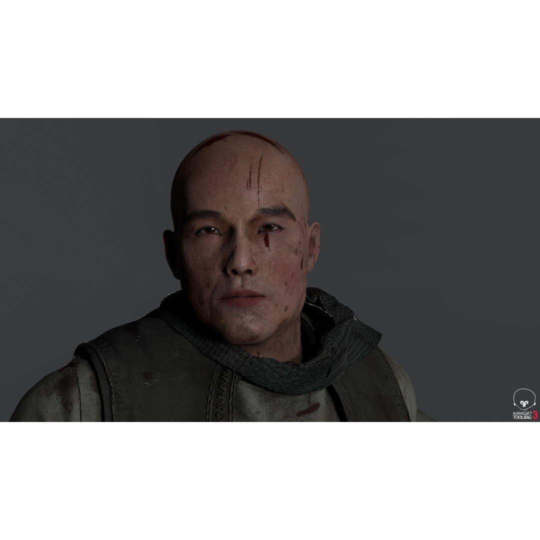 Samurai 3D Model – Low Poly Character with BlendShapes for Unity & Unreal - View 18