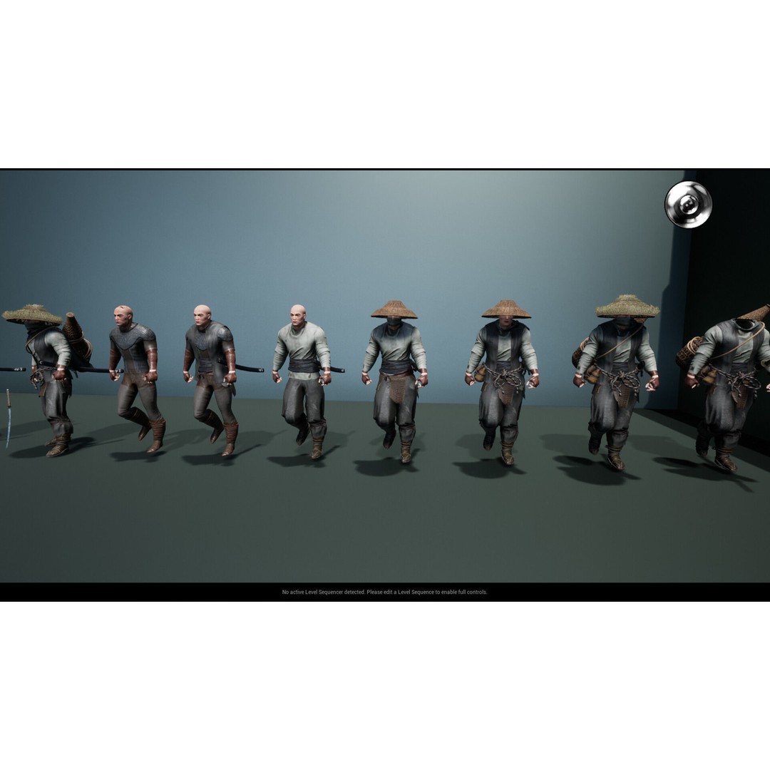 Samurai 3D Model – Low Poly Character with BlendShapes for Unity & Unreal - View 33