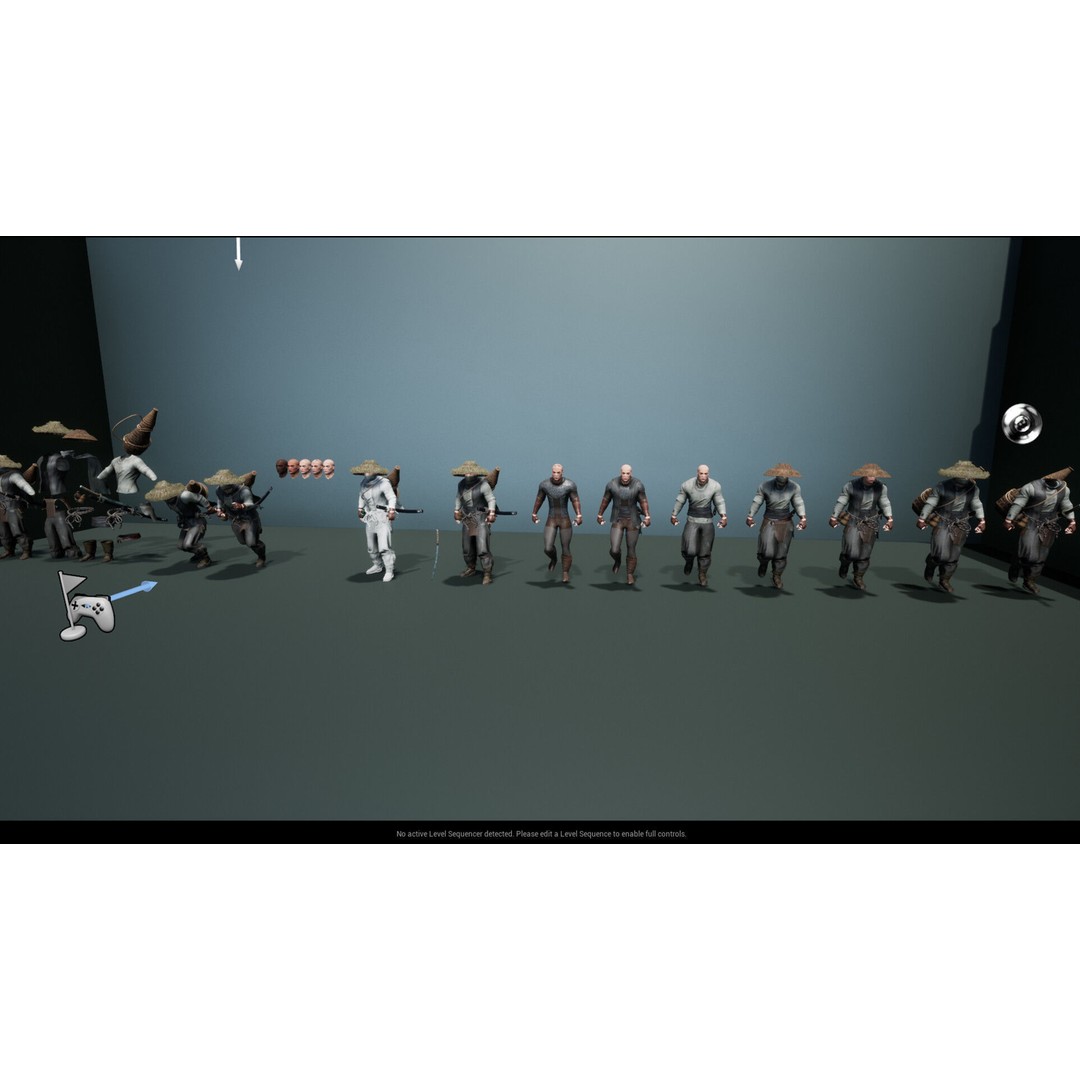 Samurai 3D Model – Low Poly Character with BlendShapes for Unity & Unreal - View 35