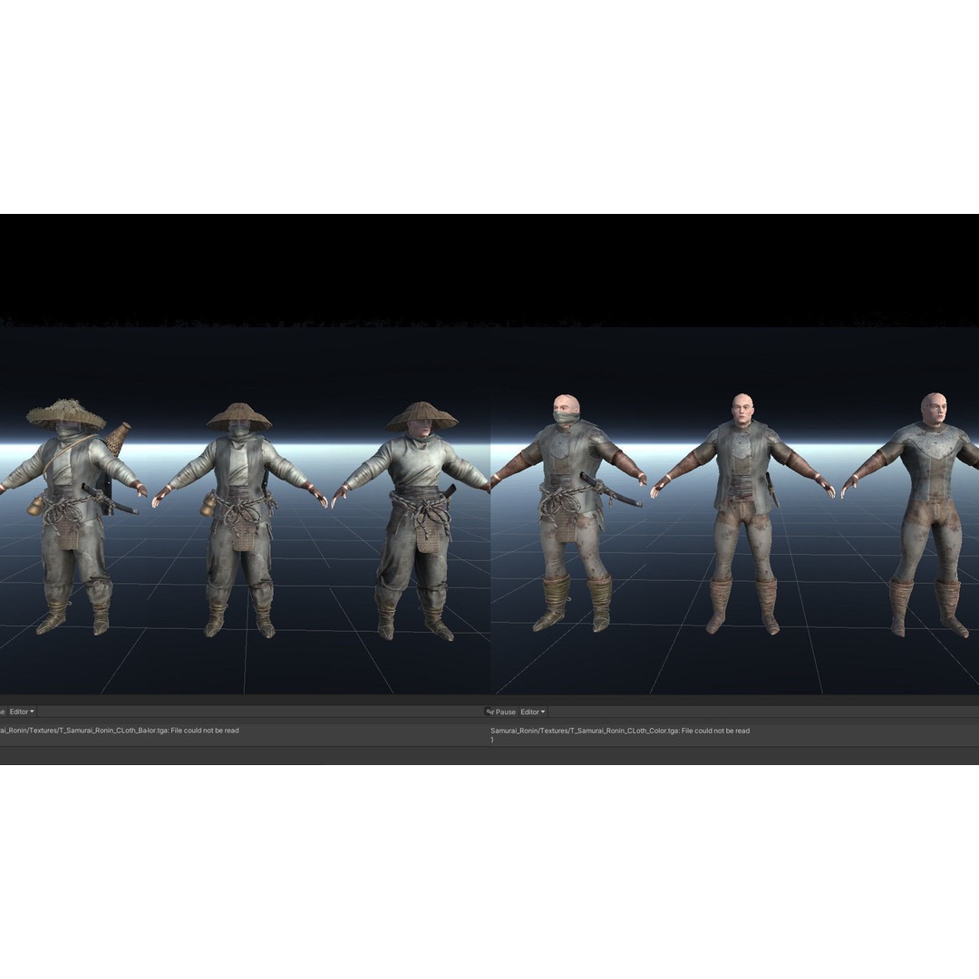 Samurai 3D Model – Low Poly Character with BlendShapes for Unity & Unreal - View 36