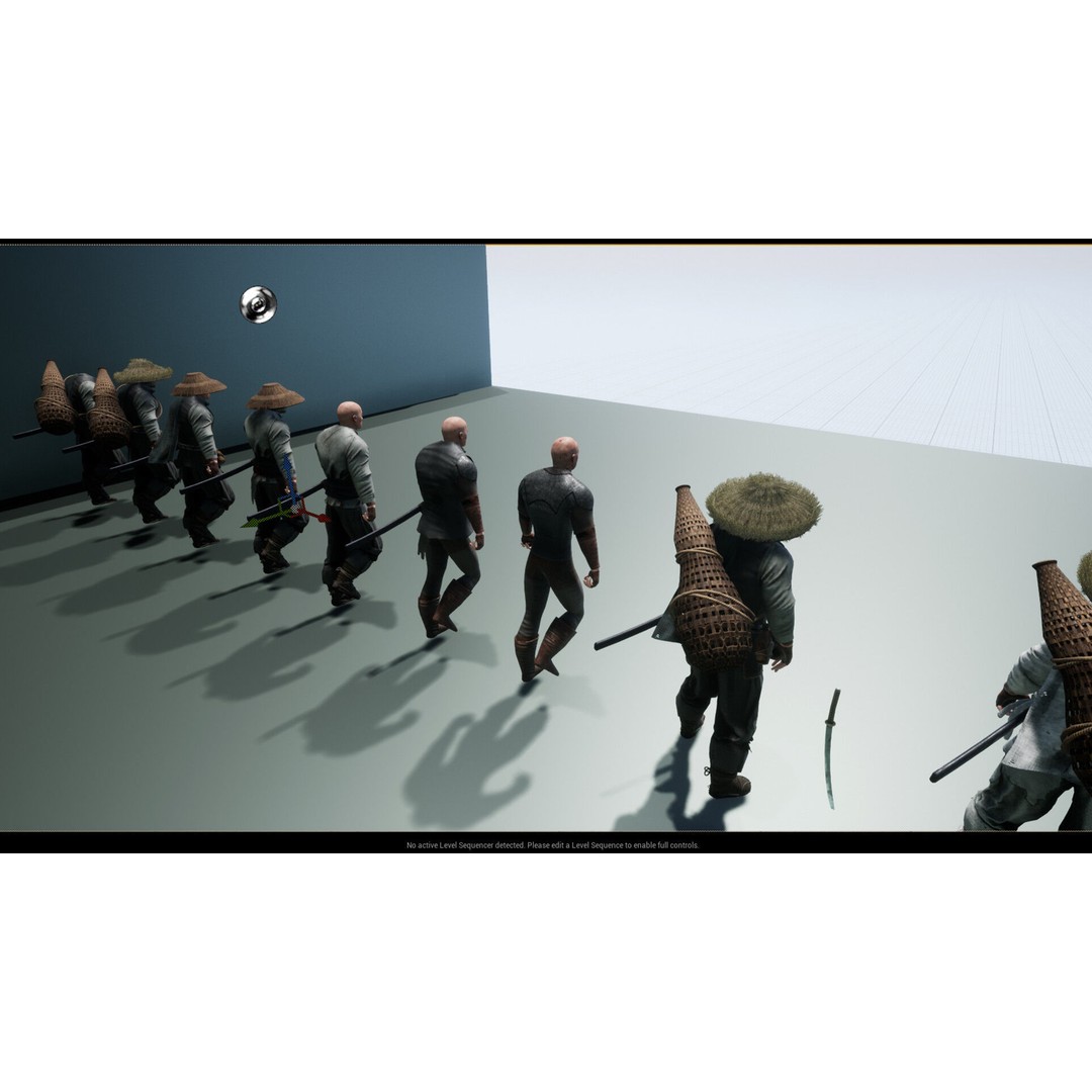 Samurai 3D Model – Low Poly Character with BlendShapes for Unity & Unreal - View 40