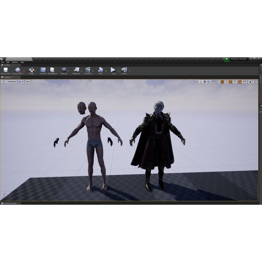Vampire Knight Dracula 3D Model – Low Poly Rigged Character, FBX - View 10