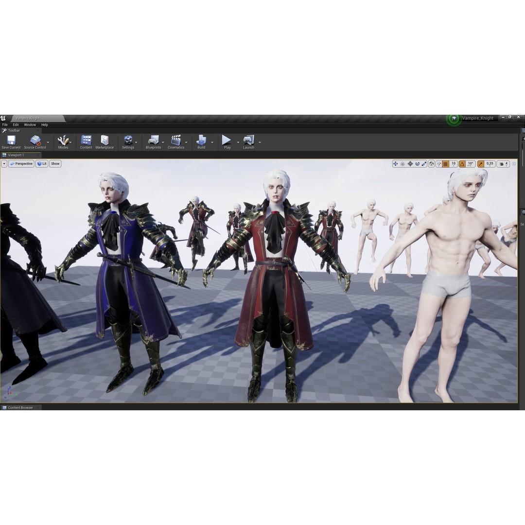 Vampire Knight Dracula 3D Model – Low Poly Rigged Character, FBX - View 12