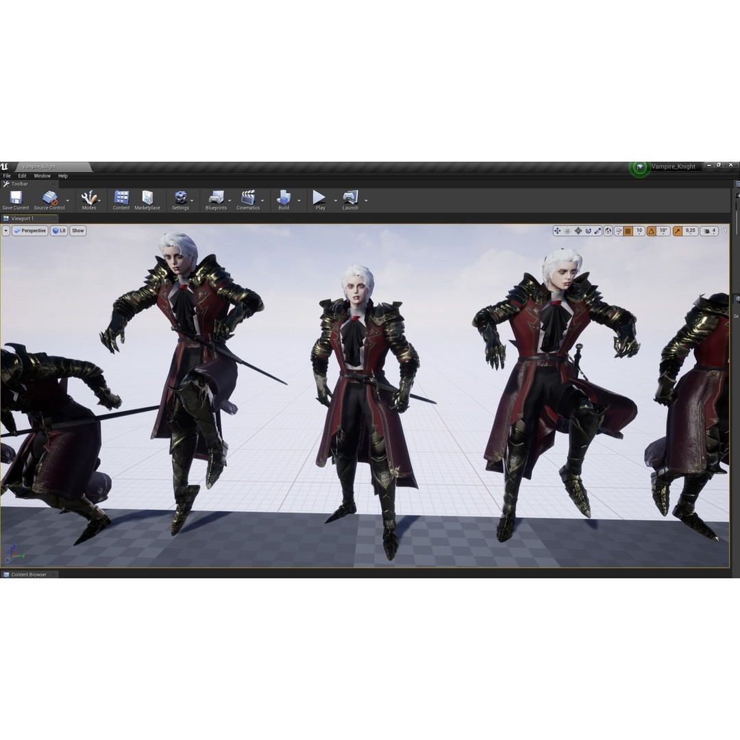 Vampire Knight Dracula 3D Model – Low Poly Rigged Character, FBX - View 14