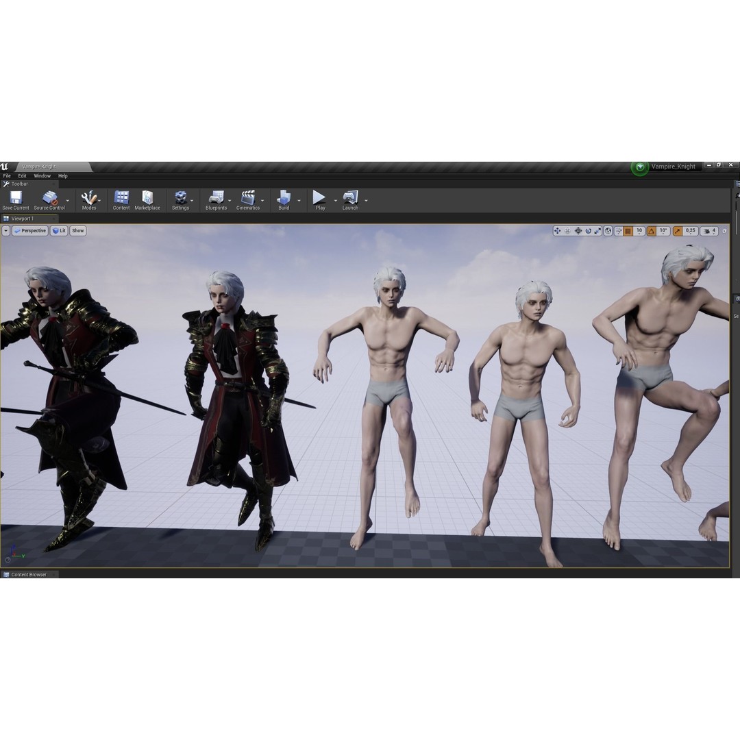 Vampire Knight Dracula 3D Model – Low Poly Rigged Character, FBX - View 16