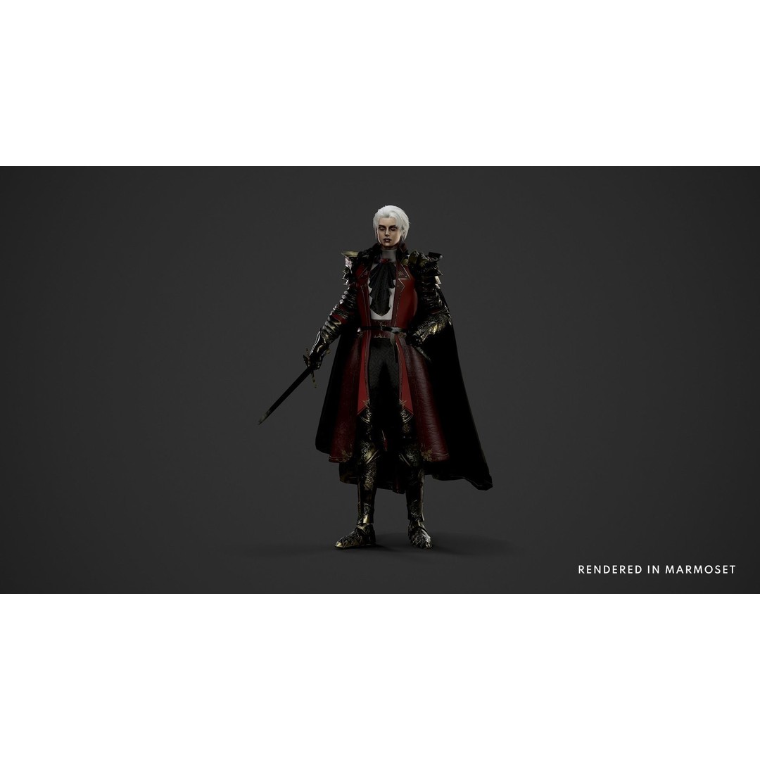 Vampire Knight Dracula 3D Model – Low Poly Rigged Character, FBX - View 4