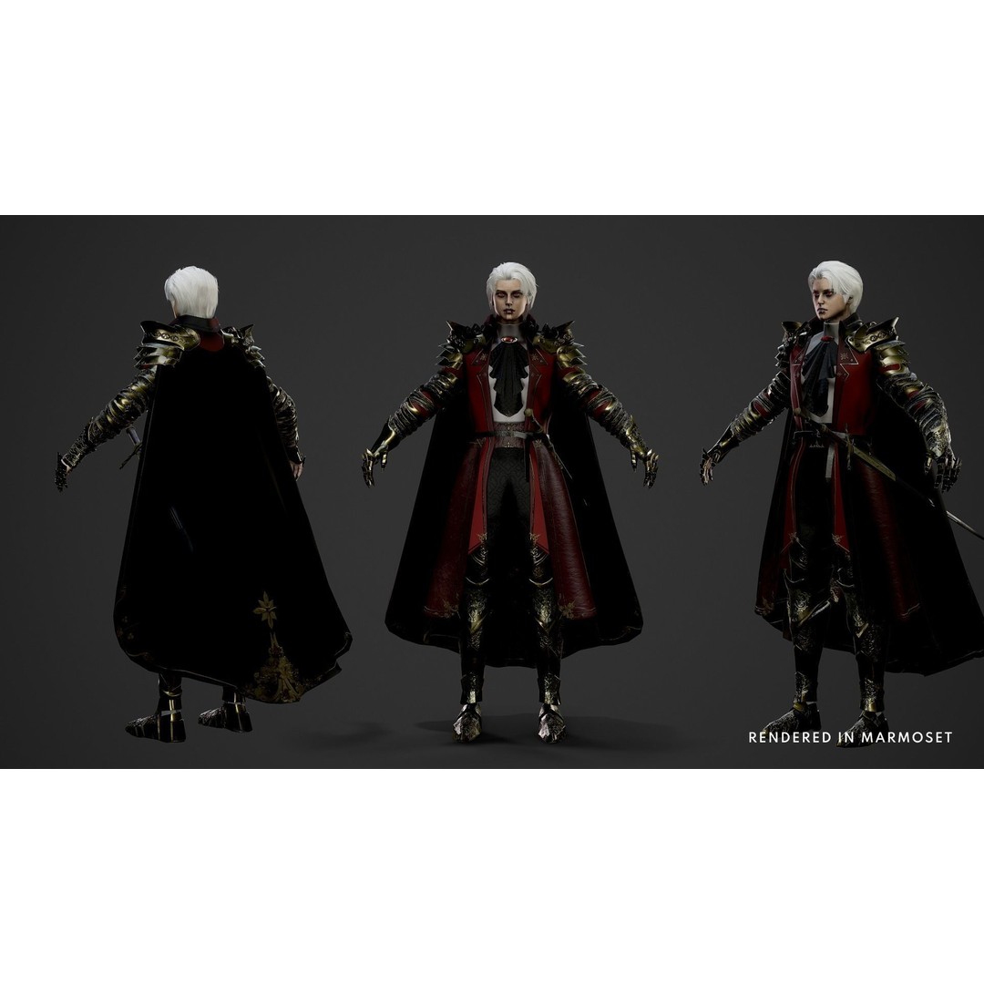 Vampire Knight Dracula 3D Model – Low Poly Rigged Character, FBX - View 5