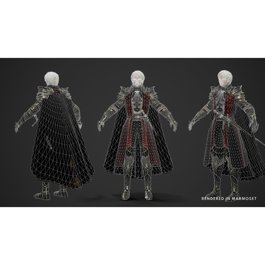 Vampire Knight Dracula 3D Model – Low Poly Rigged Character, FBX - View 6