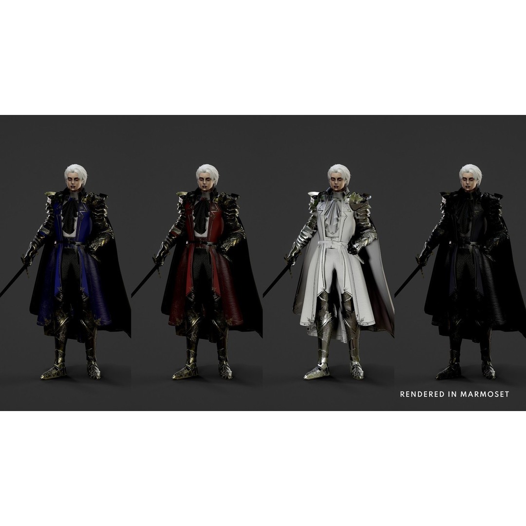 Vampire Knight Dracula 3D Model – Low Poly Rigged Character, FBX - View 7