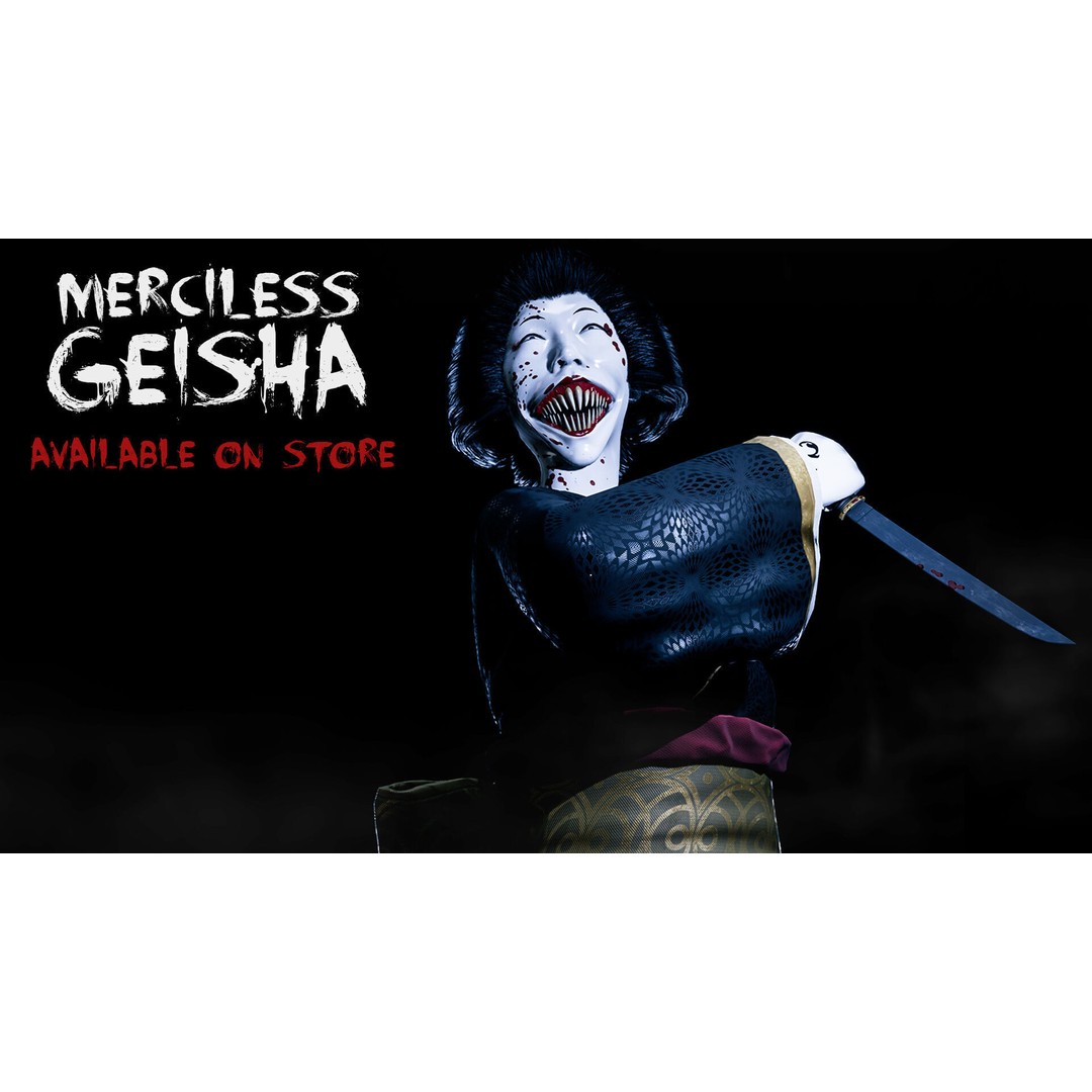 Merciless Geisha 3D Model – Low Poly Rigged Character, FBX, Game Ready