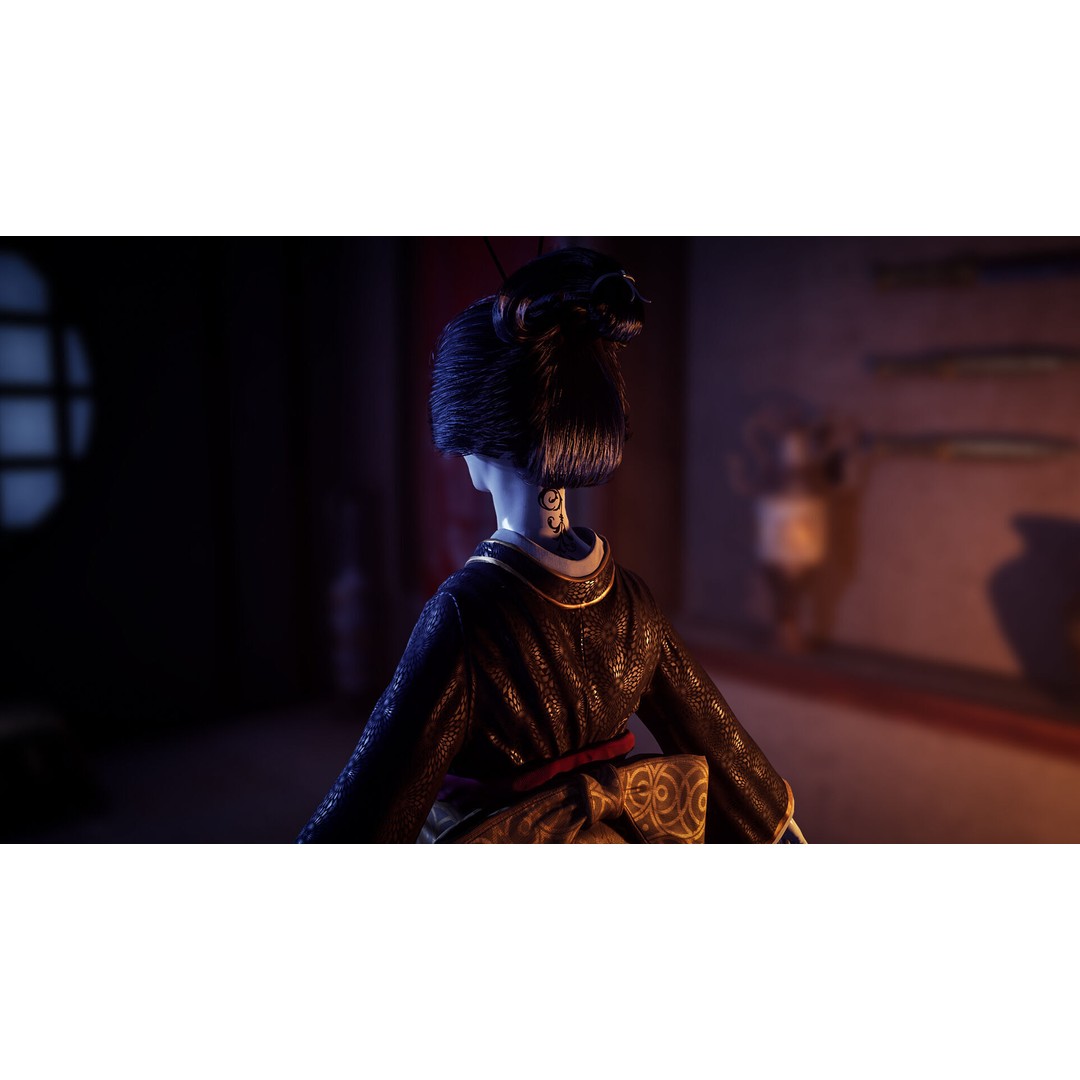 Merciless Geisha 3D Model – Low Poly Rigged Character, FBX, Game Ready - View 12