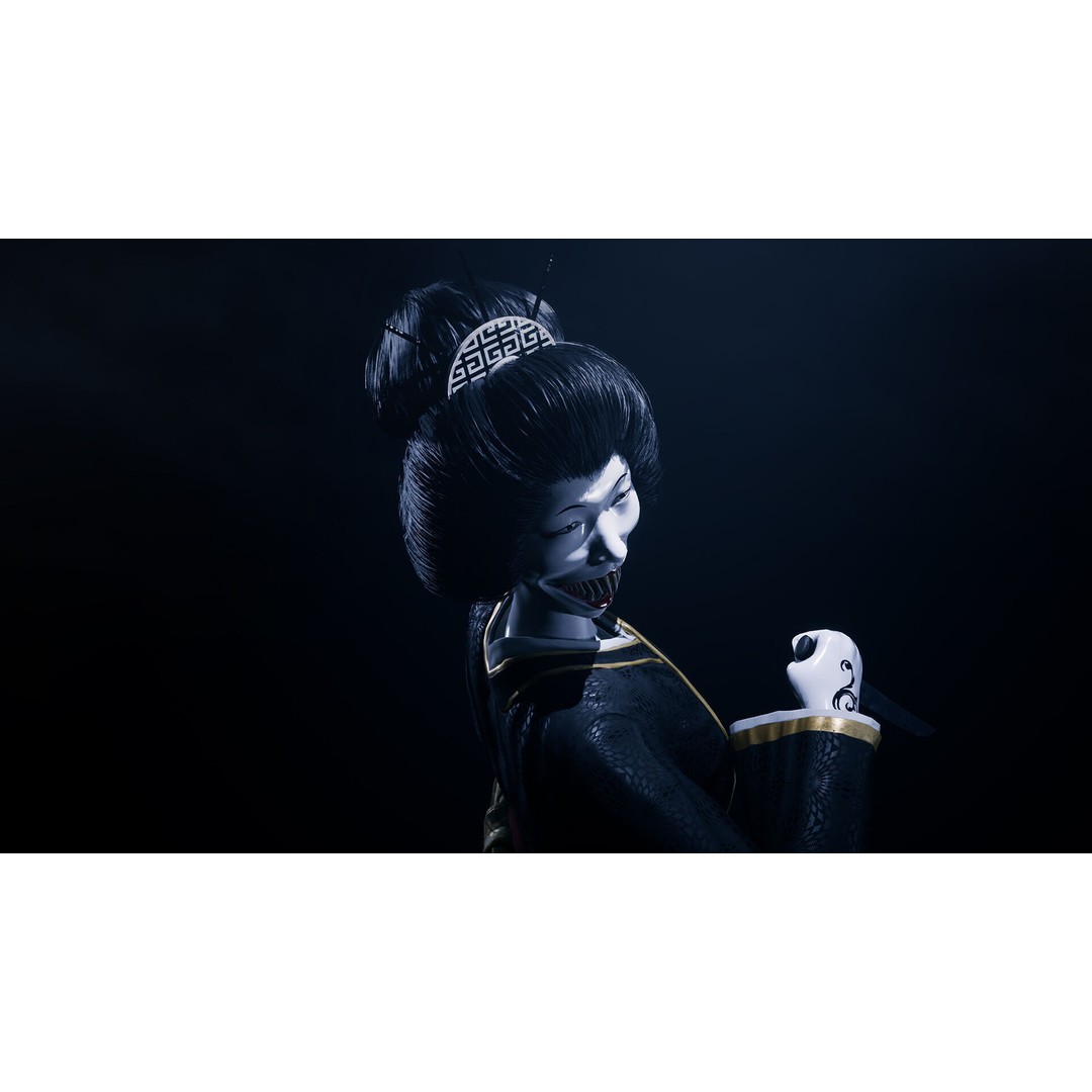 Merciless Geisha 3D Model – Low Poly Rigged Character, FBX, Game Ready - View 4