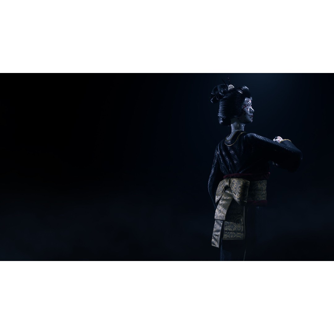Merciless Geisha 3D Model – Low Poly Rigged Character, FBX, Game Ready - View 5