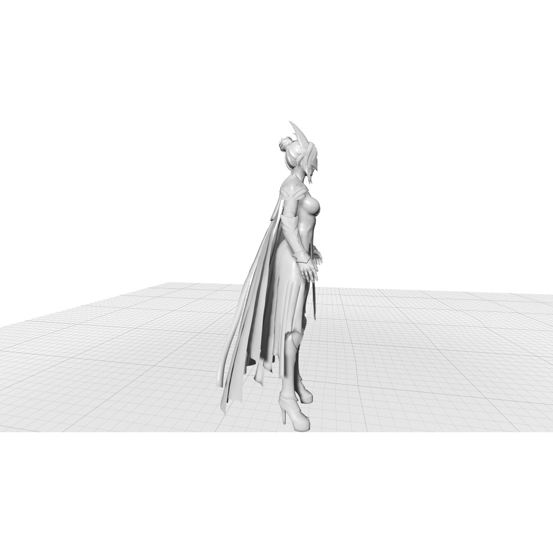 Eldritch Valkyrie 3D Model – High Poly Female Knight with Rigging - View 11