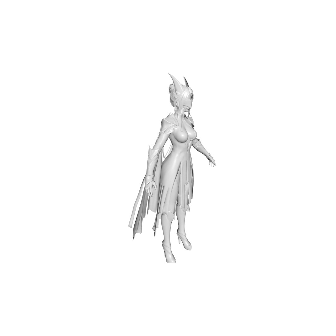 Eldritch Valkyrie 3D Model – High Poly Female Knight with Rigging - View 12