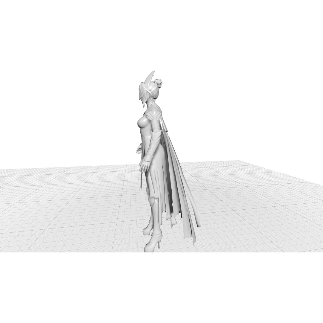 Eldritch Valkyrie 3D Model – High Poly Female Knight with Rigging - View 13