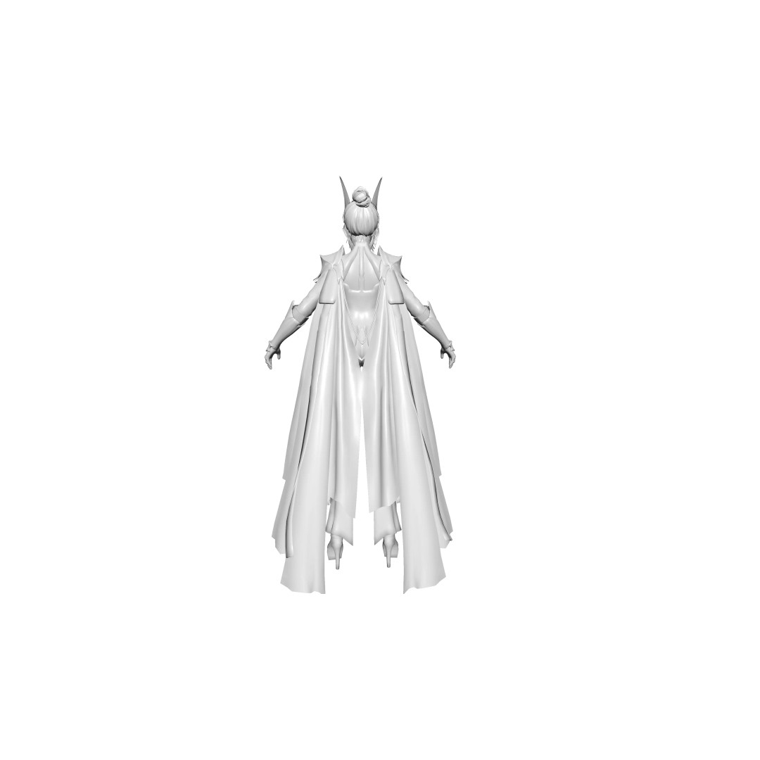 Eldritch Valkyrie 3D Model – High Poly Female Knight with Rigging - View 14