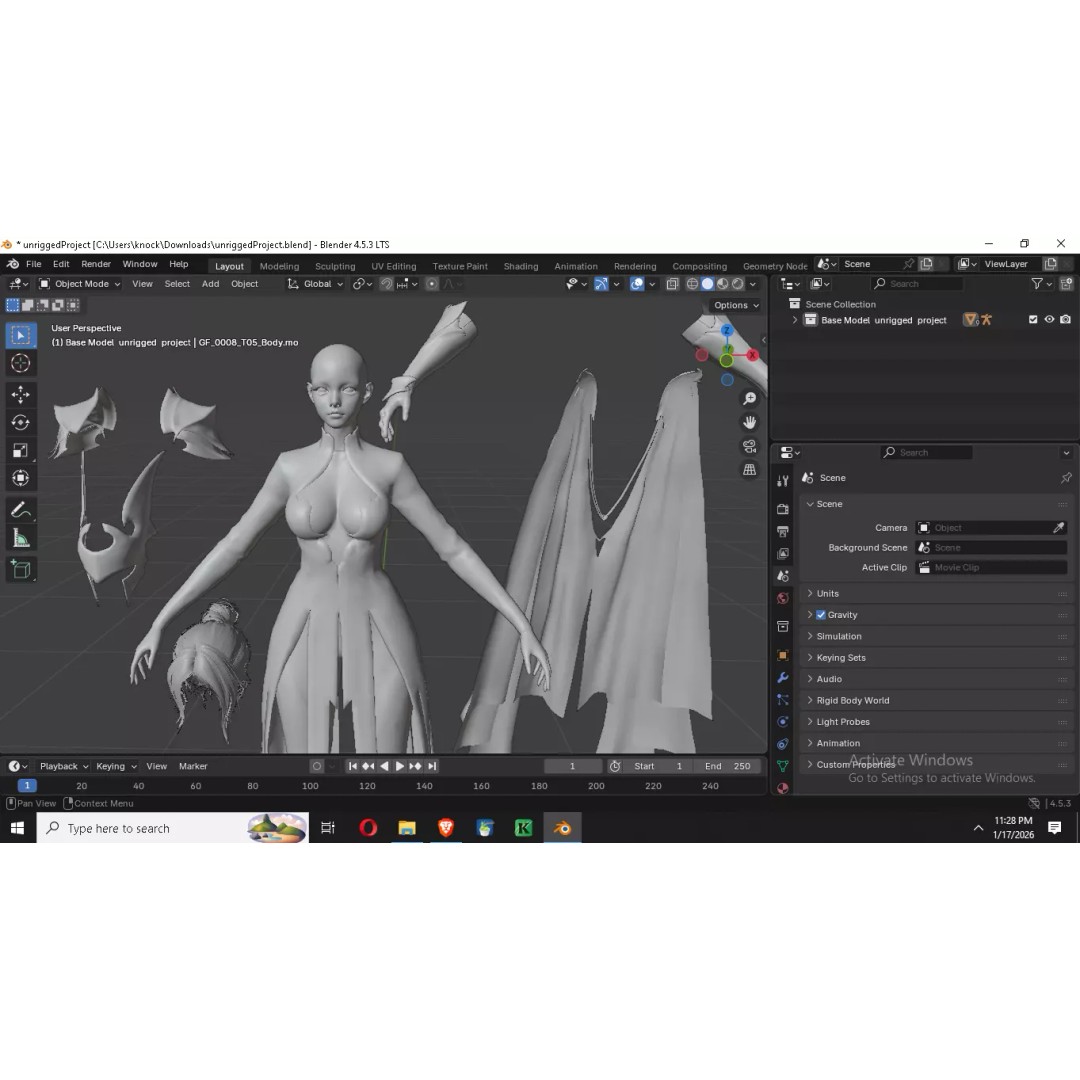 Eldritch Valkyrie 3D Model – High Poly Female Knight with Rigging - View 15
