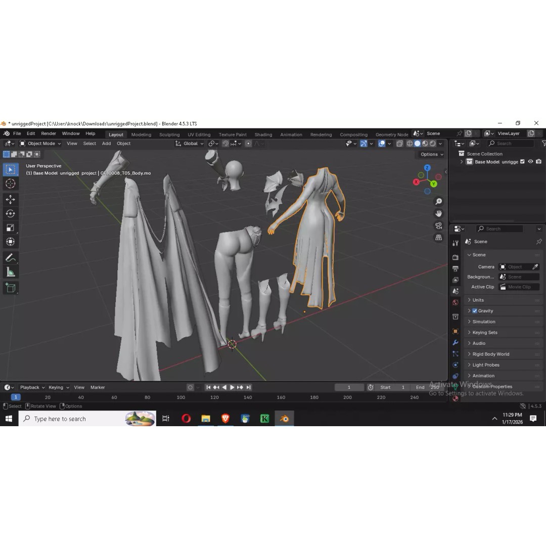 Eldritch Valkyrie 3D Model – High Poly Female Knight with Rigging - View 16