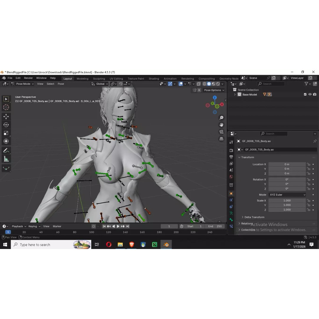 Eldritch Valkyrie 3D Model – High Poly Female Knight with Rigging - View 18