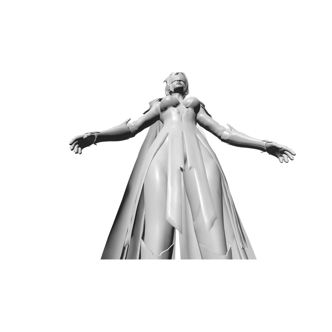 Eldritch Valkyrie 3D Model – High Poly Female Knight with Rigging - View 4