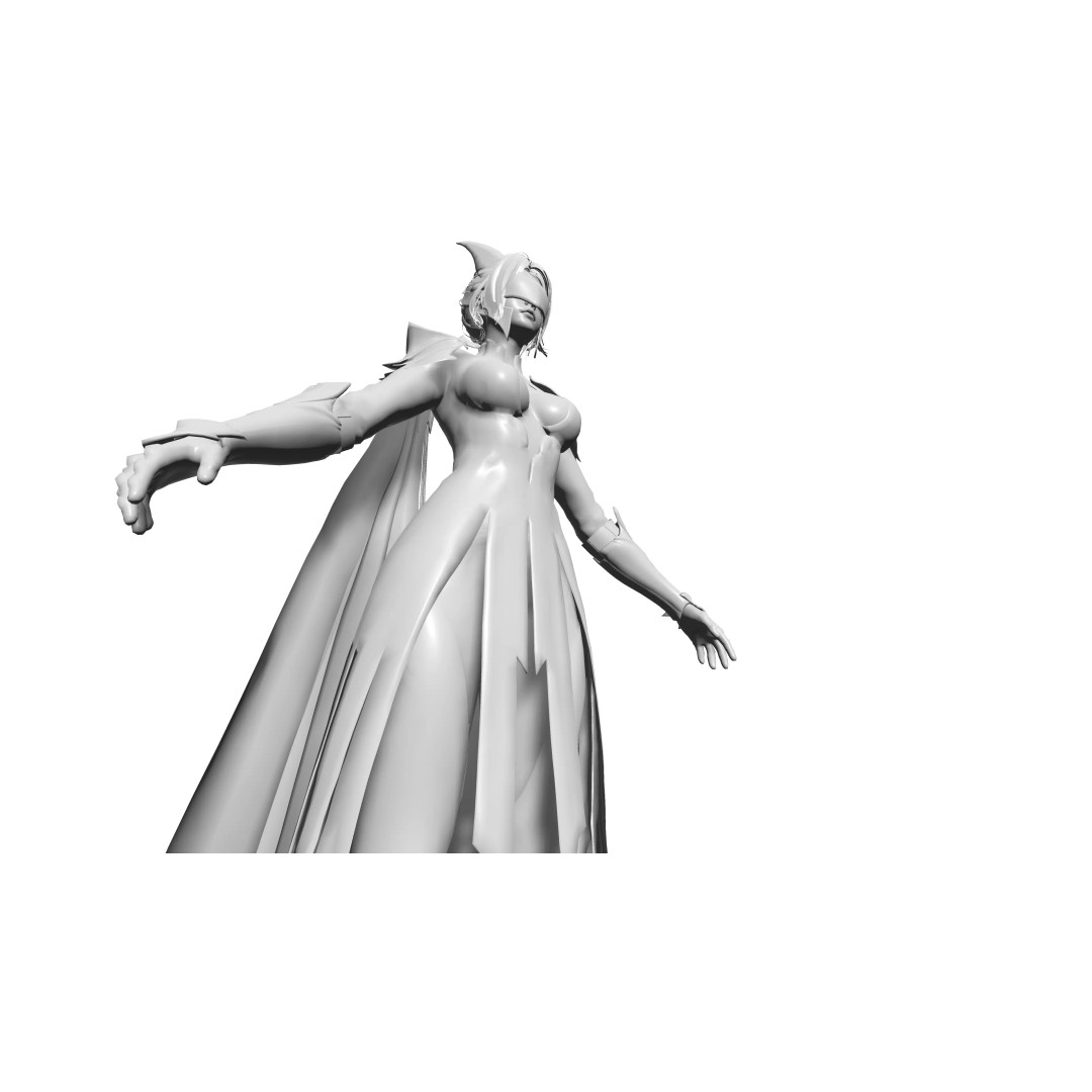 Eldritch Valkyrie 3D Model – High Poly Female Knight with Rigging - View 7
