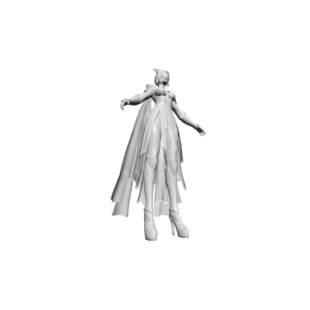 Eldritch Valkyrie 3D Model – High Poly Female Knight with Rigging - View 8