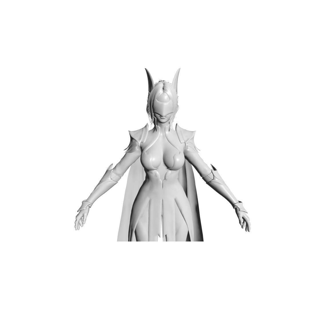 Eldritch Valkyrie 3D Model – High Poly Female Knight with Rigging - View 9