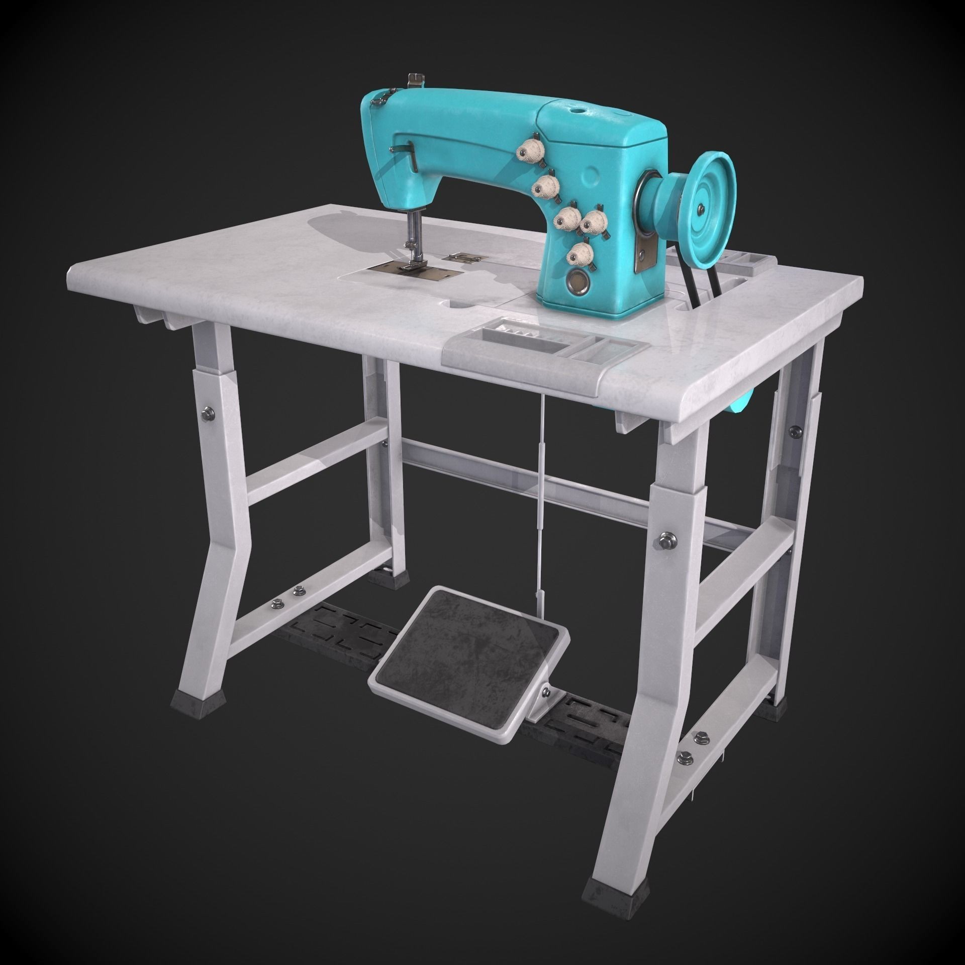 Sewing Machine - Low-Poly Game-Ready 3D Model