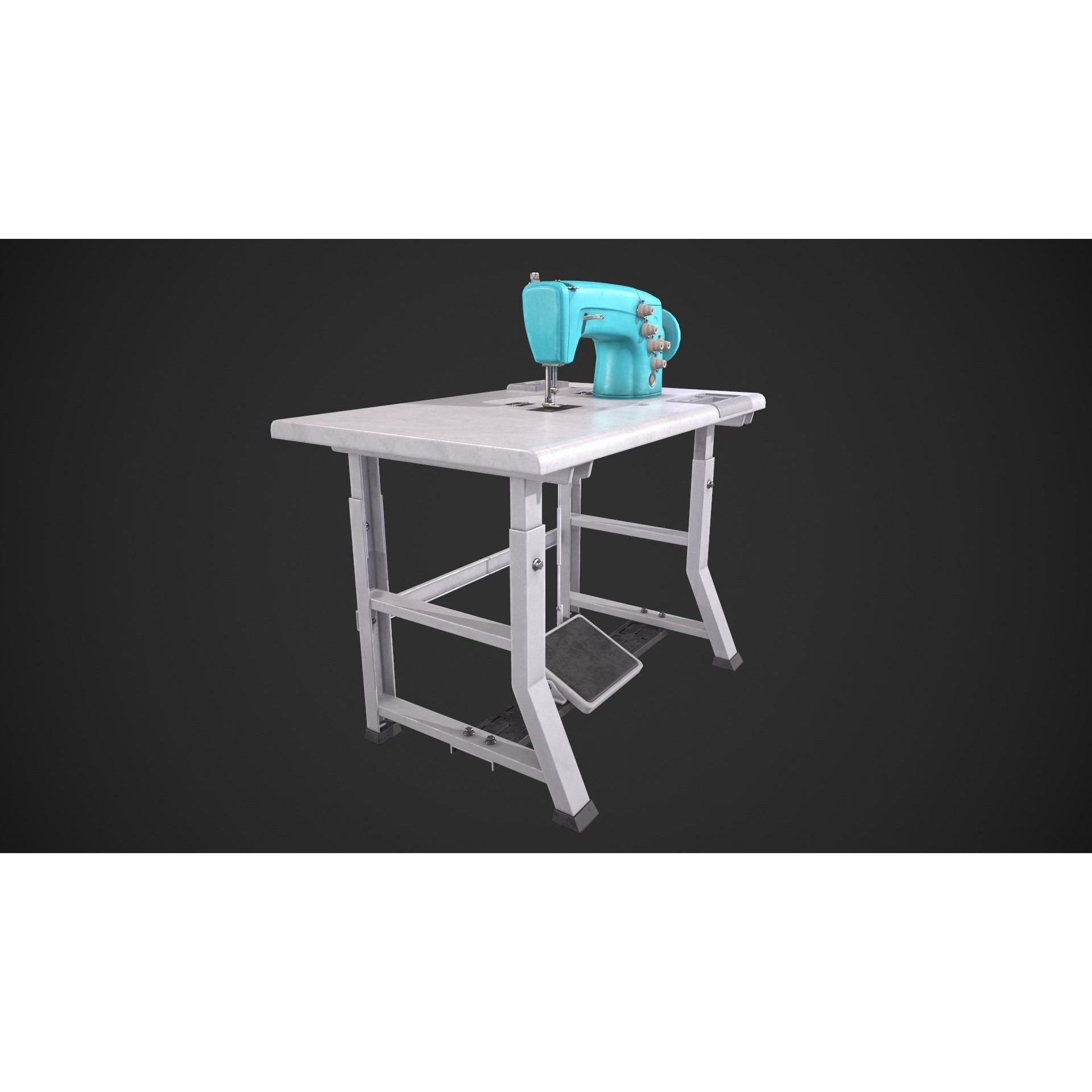 Sewing Machine - Low-Poly Game-Ready 3D Model - View 4