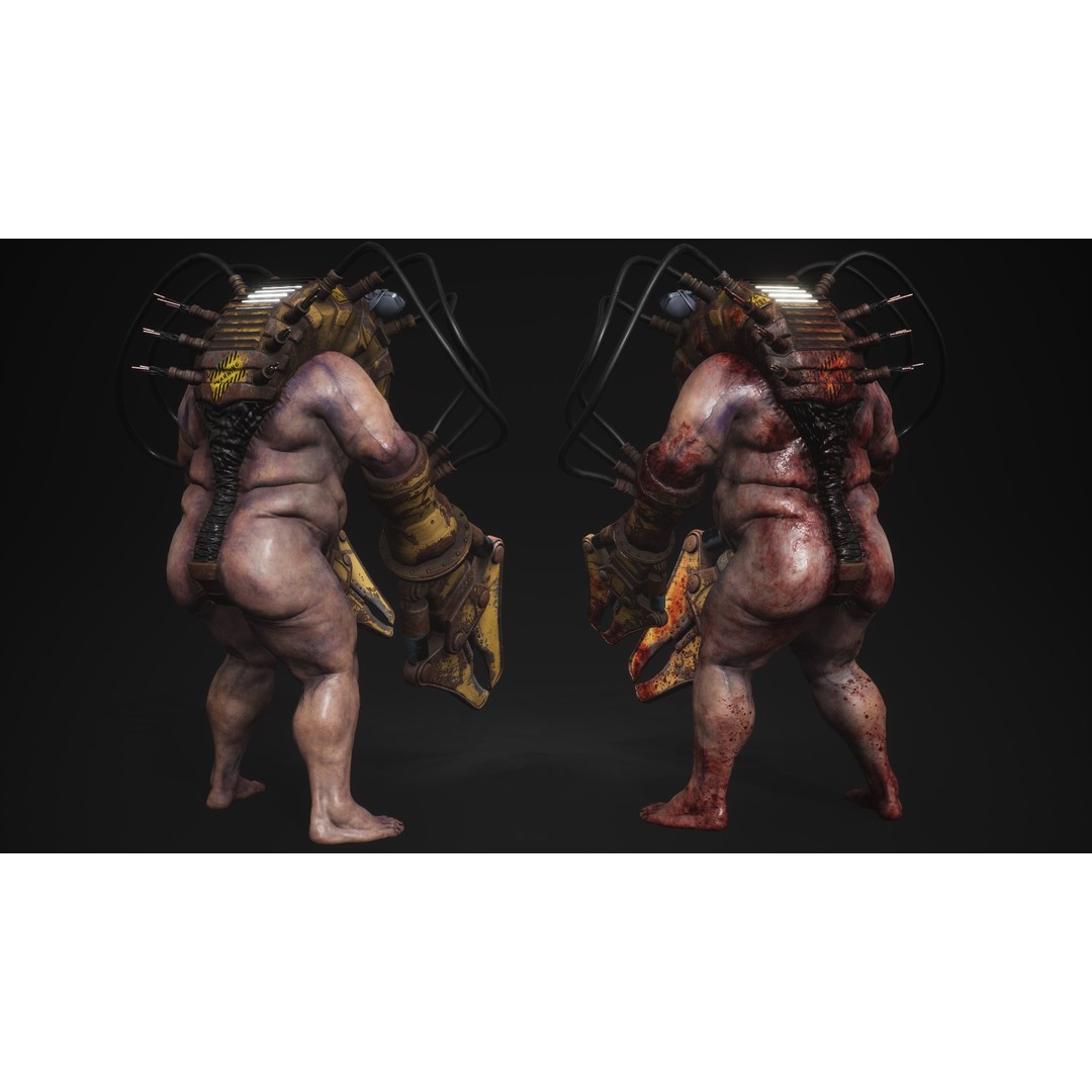 Sci-Fi Cyber Victim 3D Model – Low Poly Character with Animations, FBX - View 23