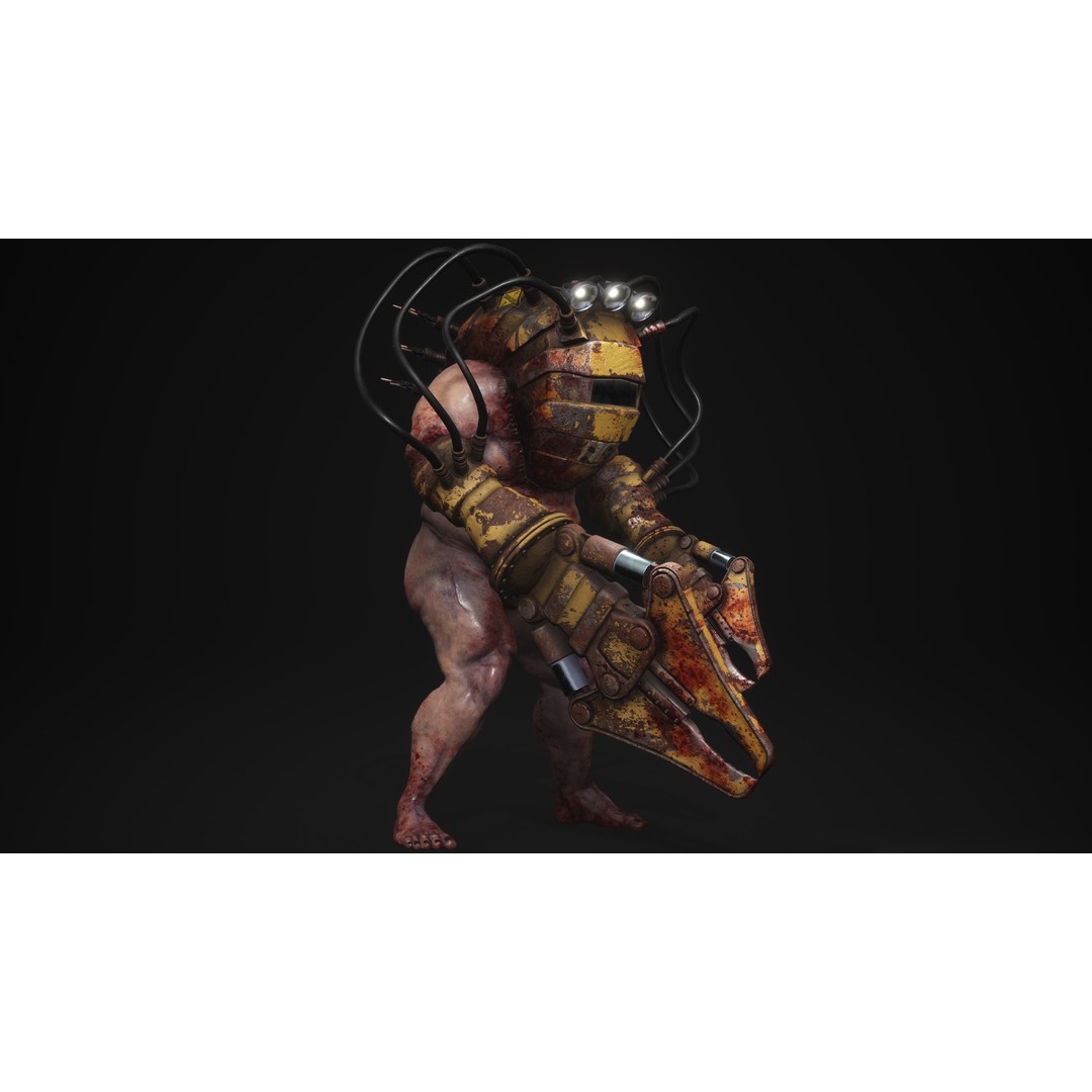 Sci-Fi Cyber Victim 3D Model – Low Poly Character with Animations, FBX - View 7