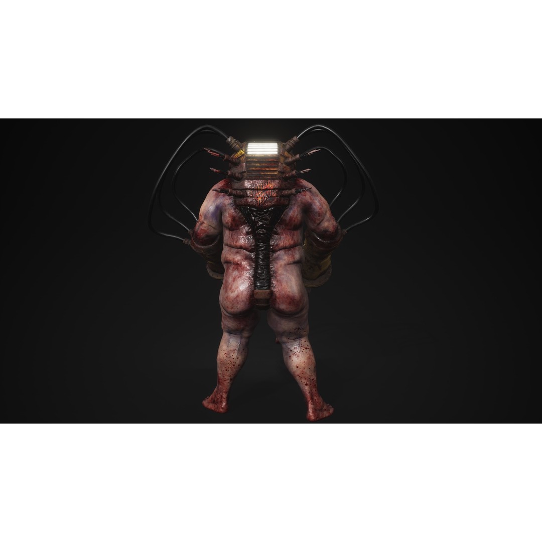 Sci-Fi Cyber Victim 3D Model – Low Poly Character with Animations, FBX - View 9