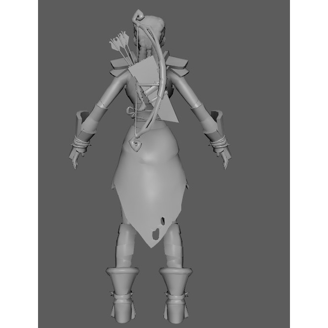 Stylized Assassin Female Character 3D Model – Low Poly Rigged Asset, FBX - View 16