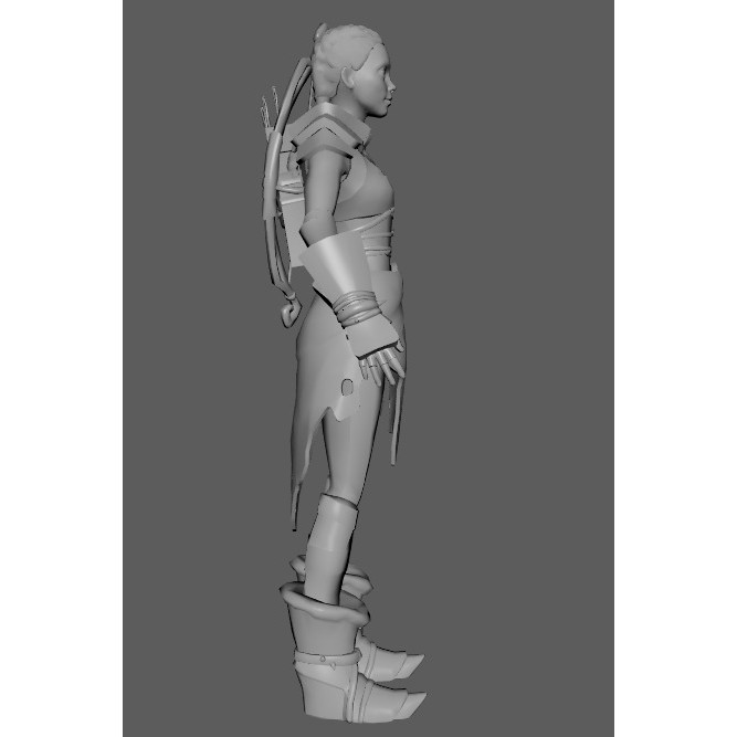 Stylized Assassin Female Character 3D Model – Low Poly Rigged Asset, FBX - View 18